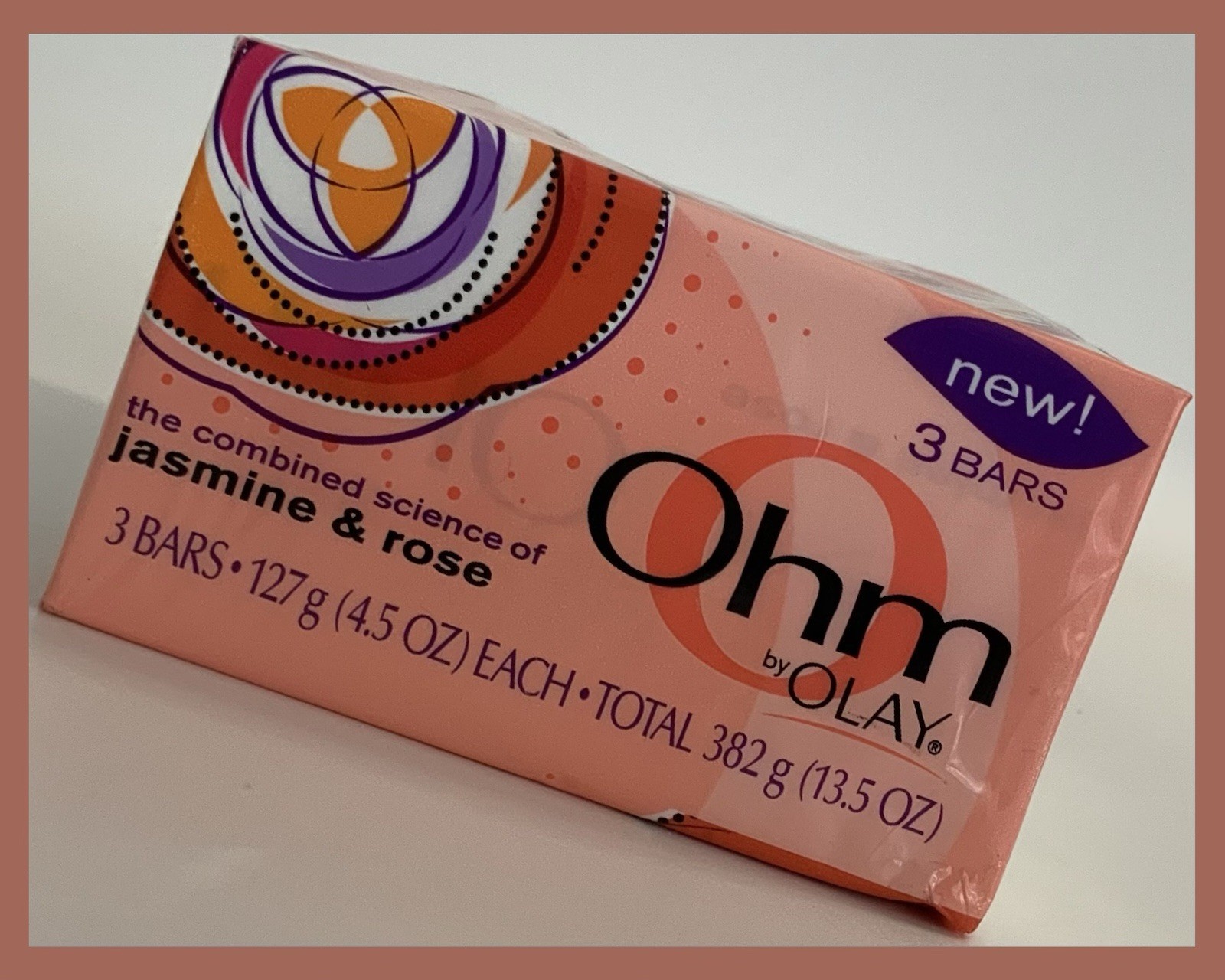 Ohm By Olay Beauty Soap Bars – Jasmine & Rose – 4.5 Oz Ea x 3 – NEW Sealed