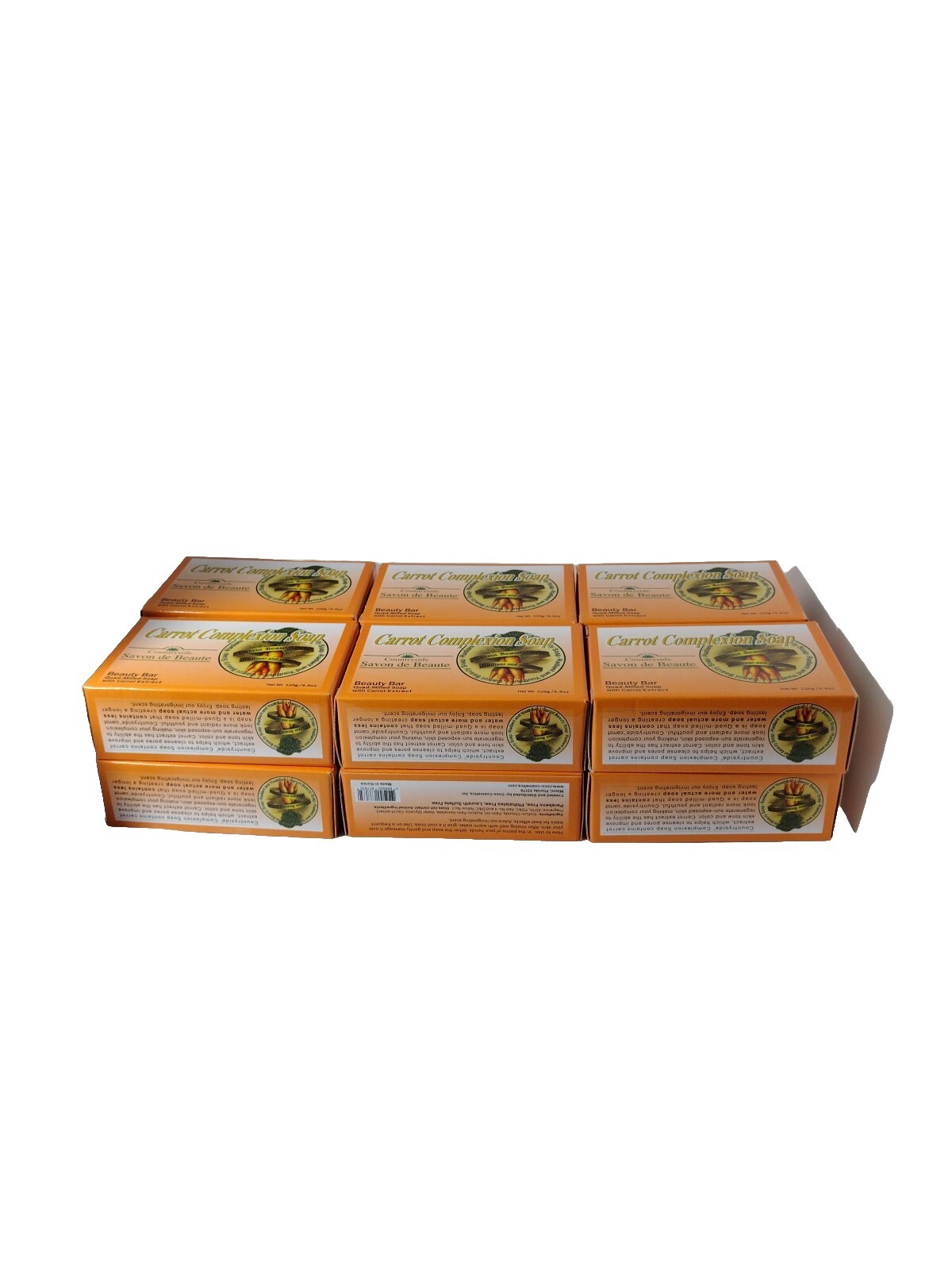 12-Pack CARROT COMPLEXION SOAP BEAUTY BAR WITH CARROT OIL 125g (each) BRAND NEW!