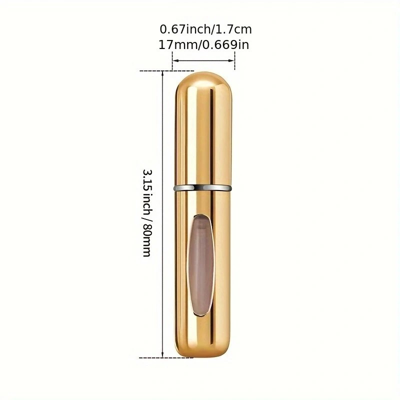 5Pcs Mini Travel Perfume Atomizer Bottle Spray Pump Case Refillable Portable US
