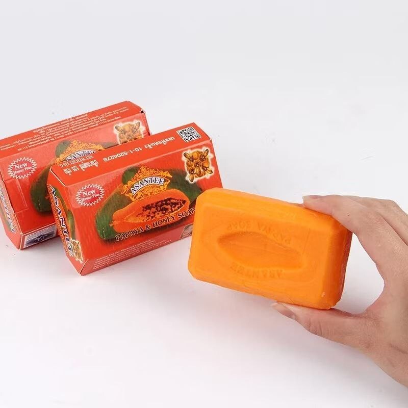 12 Bars Asantee Papaya & Honey Premium Soap Thai Herbal Lightening Beauty Bath