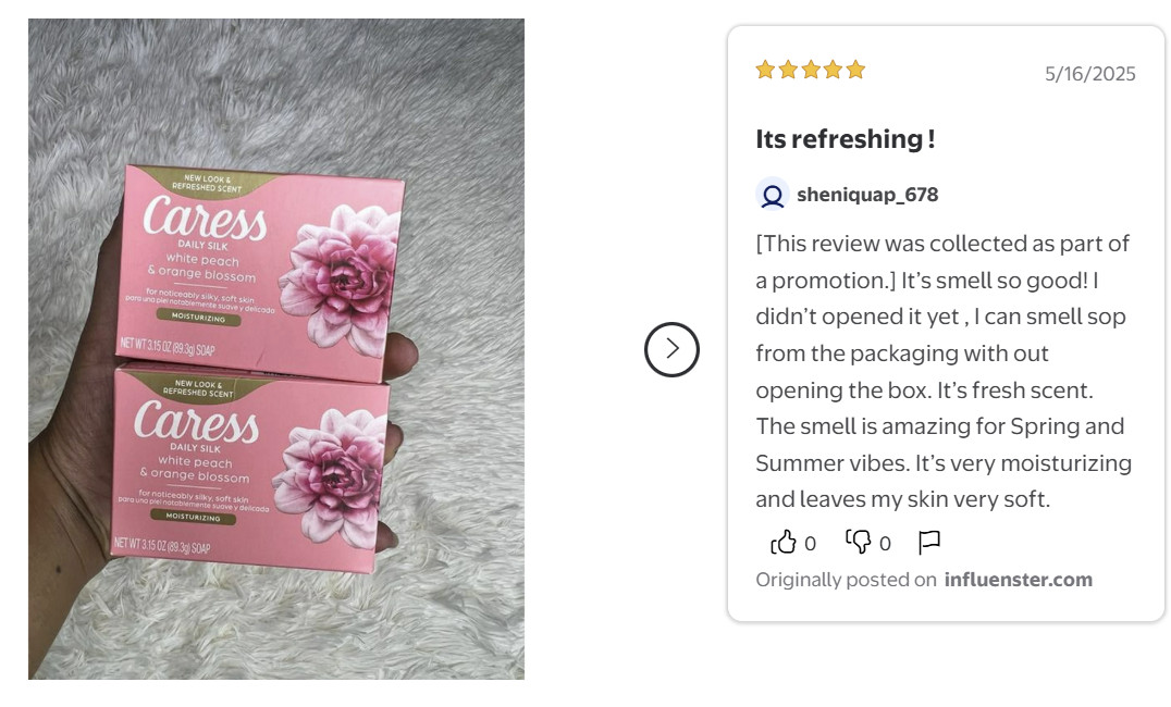 Caress Daily Silk Moisturizing Soap, White Peach & Orange Blossom, 3.75, 12 Bars