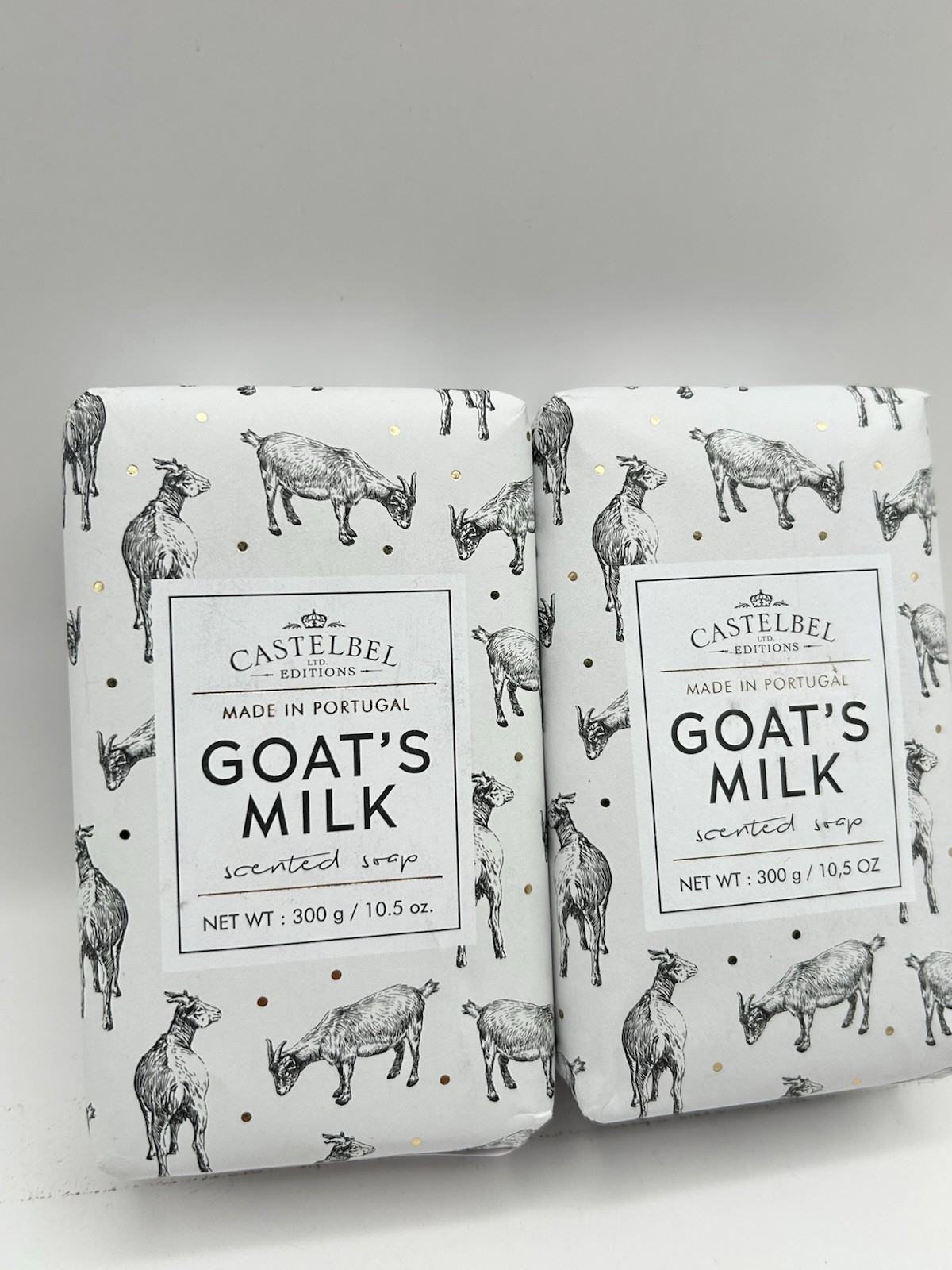 2 Pack Castelbel 10.5oz Bar Soap Goat’s Milk Scented Soap Large Made In Portugal