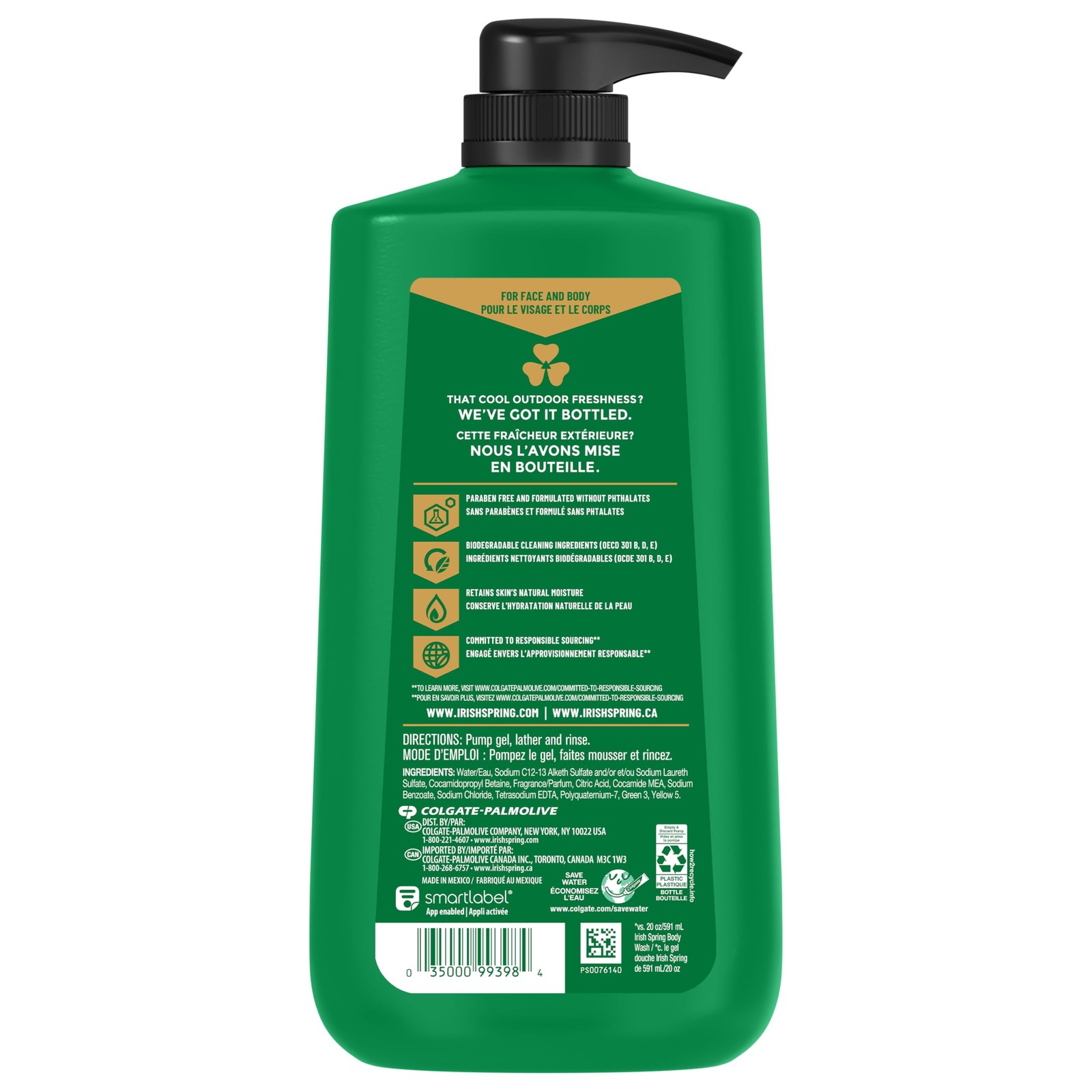 Irish Spring Original Moisturizing Body Wash 30 Ounce (Pack of 1),