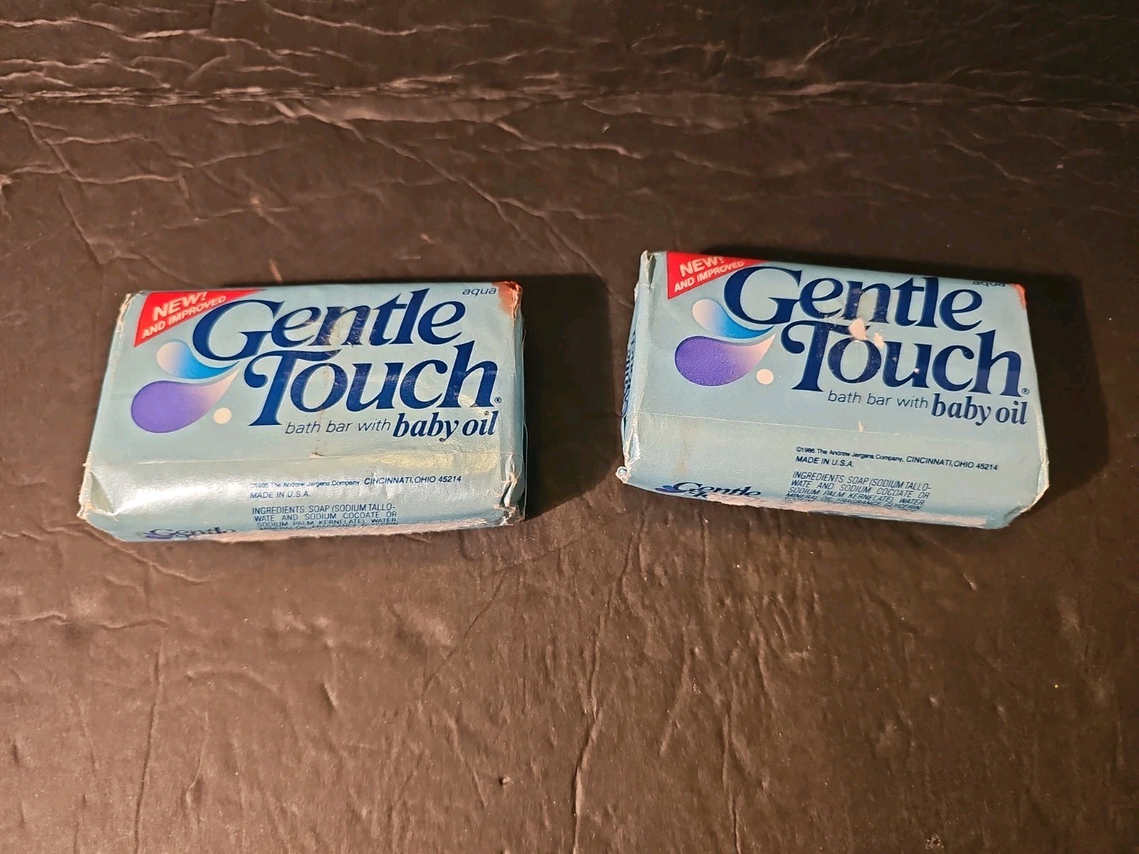 Vintage Gentle Touch Bath Bar with Baby Oil 4.75 Ounce Bar Soap Set of 2 NOS