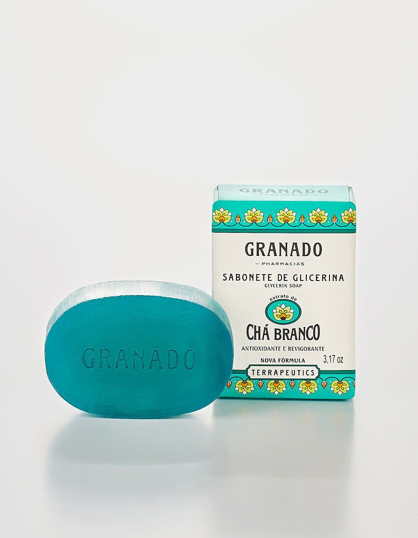 Granado – Terrapeutics – Sabonete em Barra de Glicerina Cha Branco 90Gr -3.17Oz