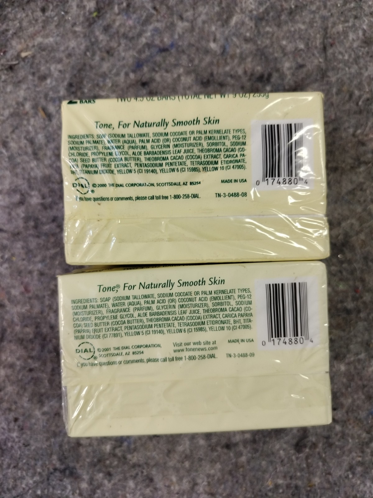 4 Bars TONE Soap With Cocoa Butter Island Mist 2 Pack x 2 Box 4.5oz Discontinued