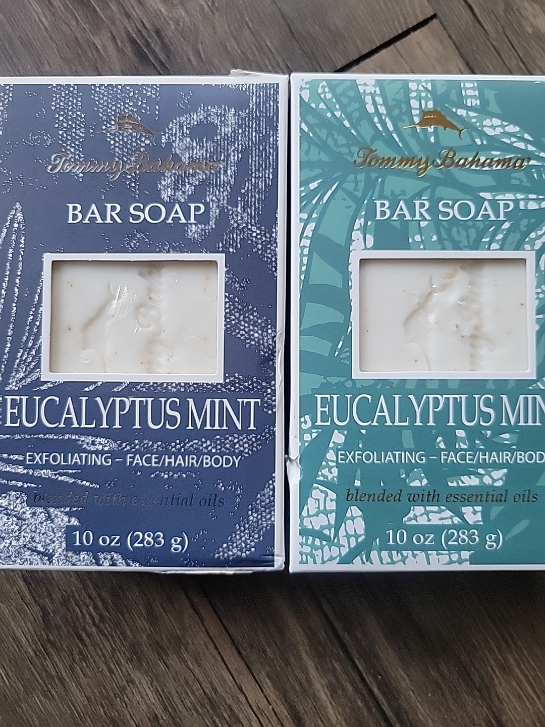 2 Tommy Bahama ~ Eucalyptus Mint Exfoliating Bar Soap Face Hair Body 10 oz NEW