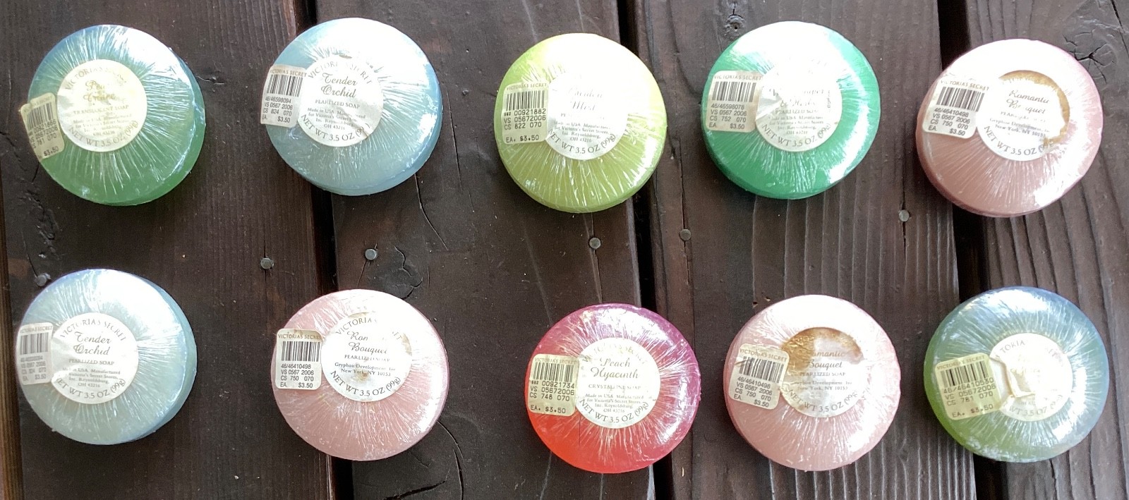Lot Of 10 Vintage Victoria’s Secret 3.5 OZ Pearlized Soap Bars (Various Scents)