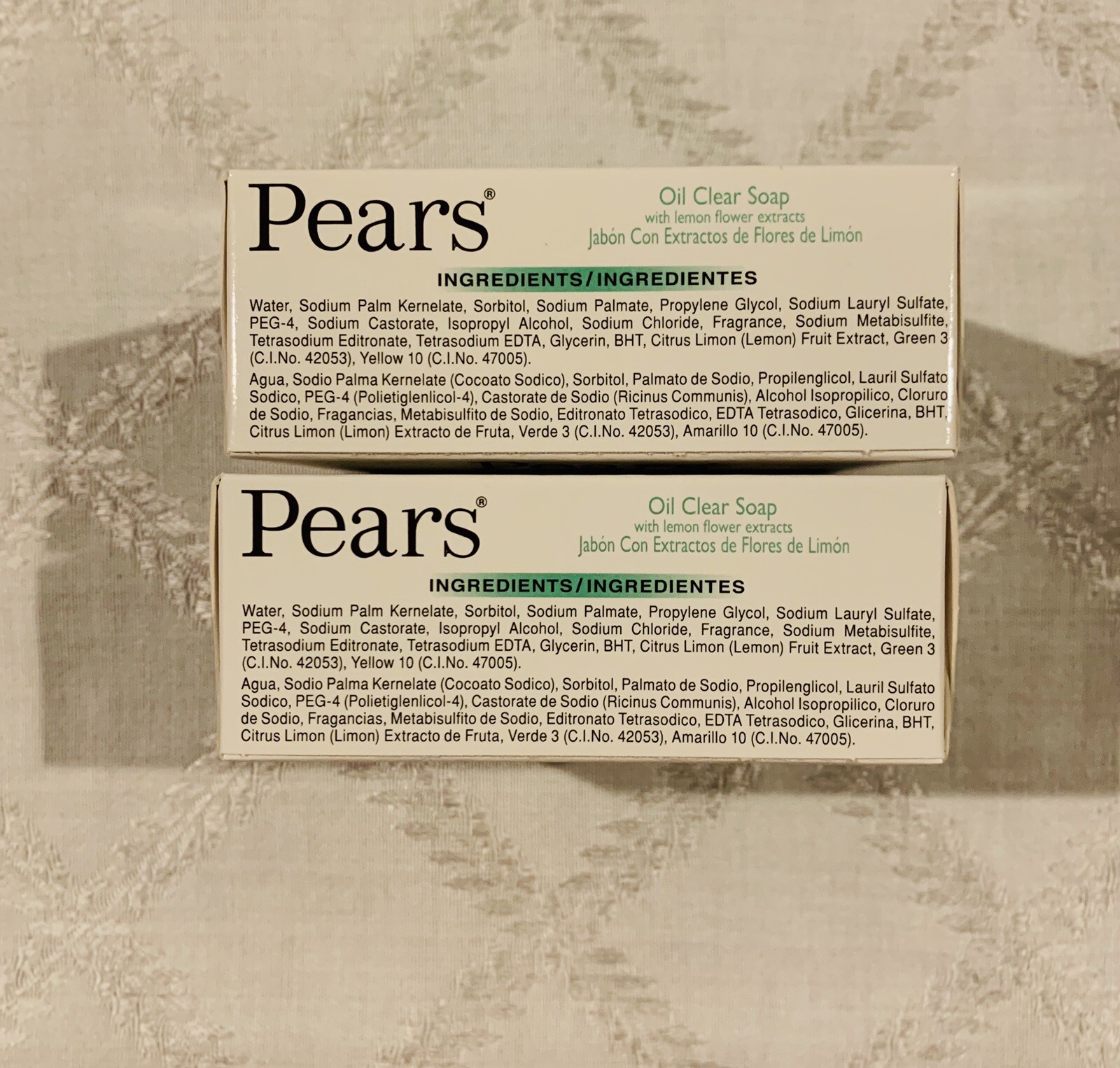 2 Unilever Pears Lemon Flower Extract Dermatologists Tested Soap 3.5 oz