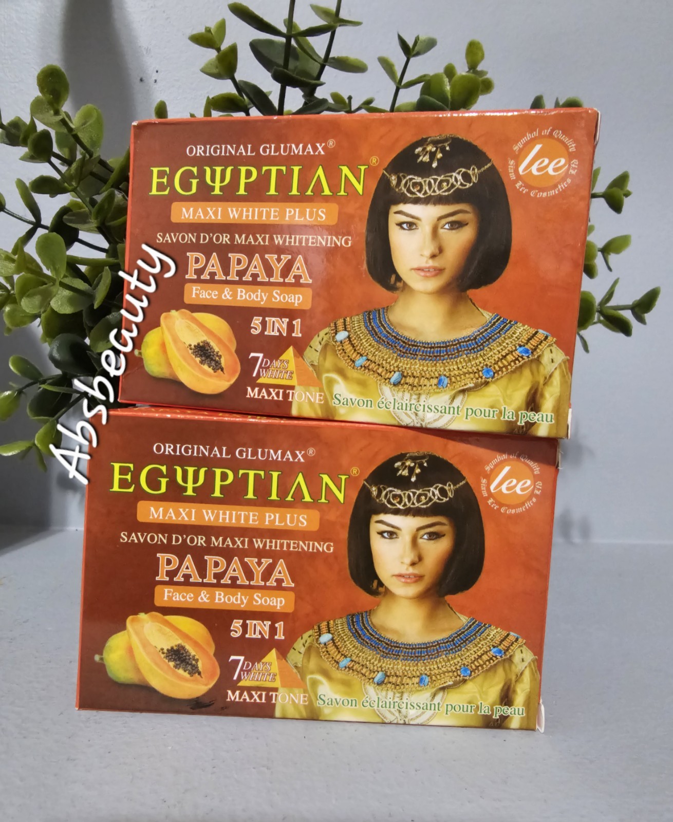 LEE Egyptian 5in1 Maxi White + Whitening Gold Papaya Face&Body Soap 160g💯👍 1pc