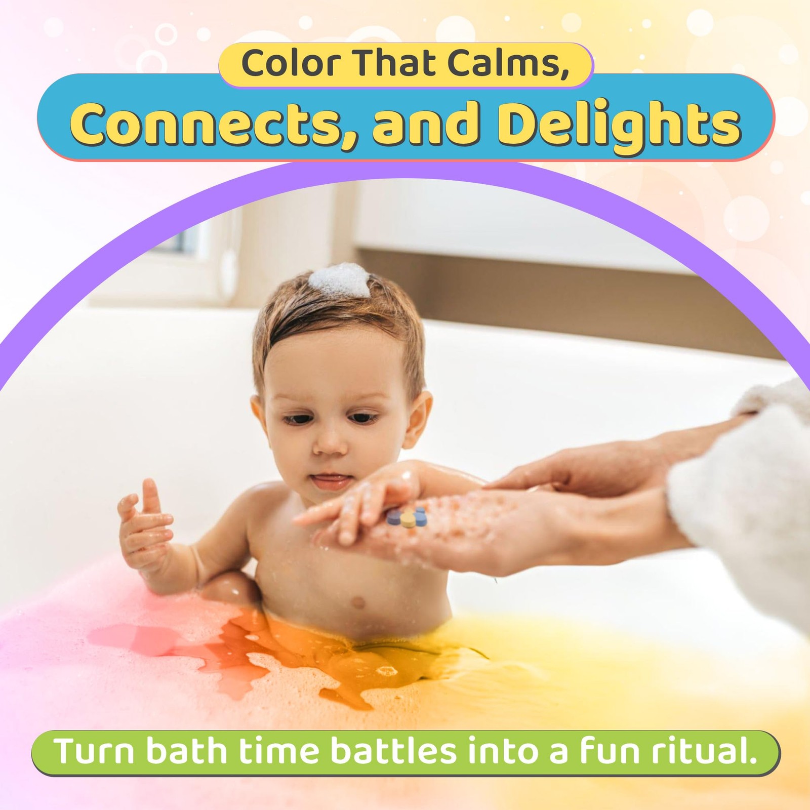 Color MyBath Bath Color Tablets for Kids, 300 Count – Non-Toxic, Color Changing