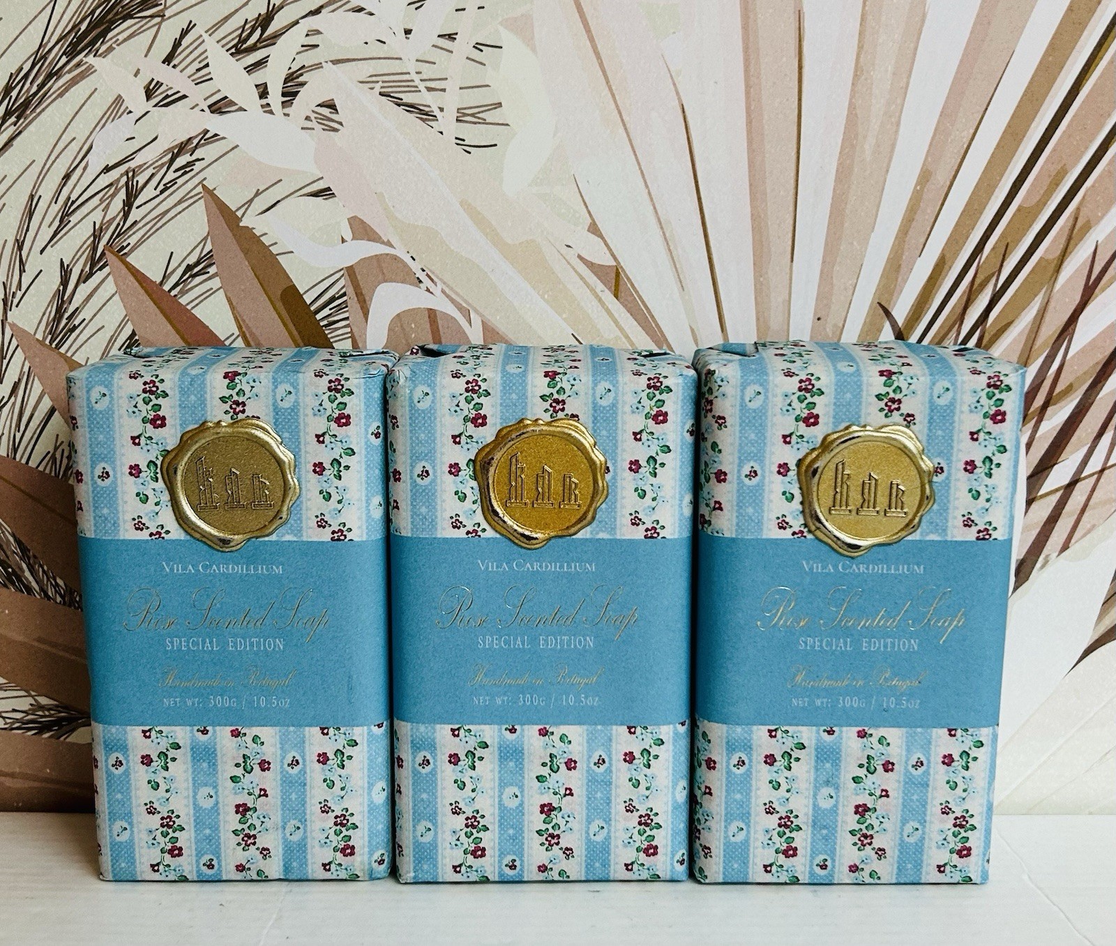 Vila Cardillium Portuguese Rose Scented Soap 3 BARS 10.5 OZ EACH