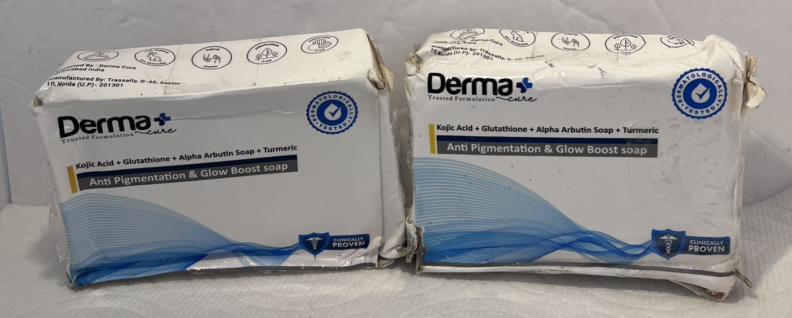 2pc-Derma+ Anti-Pigmentation Glow Boost Soap Bars 125 G Each Damaged Boxes