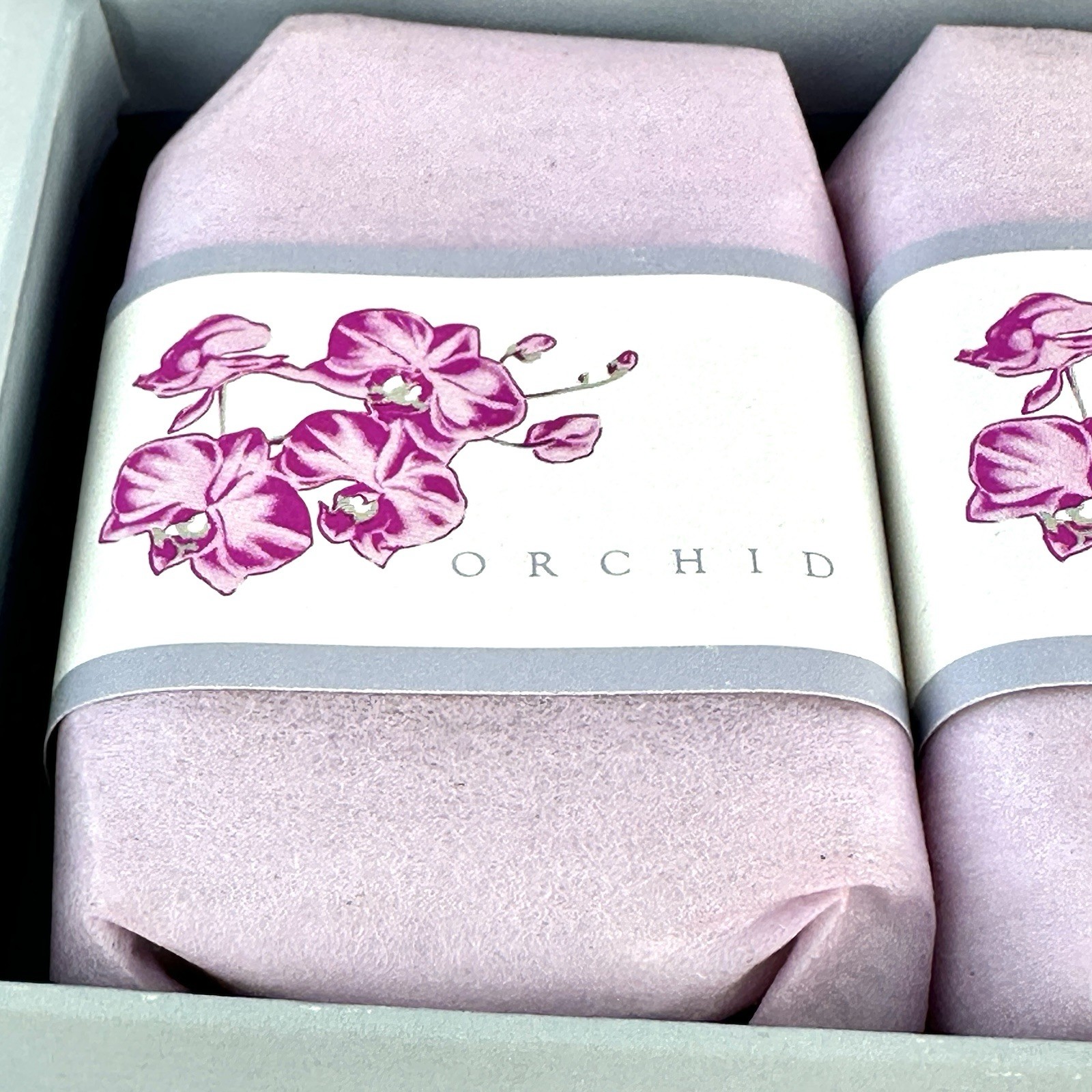 Vintage Ben Rickert Orchid Luxury Perfumed Soap Set of 3 With Original Box