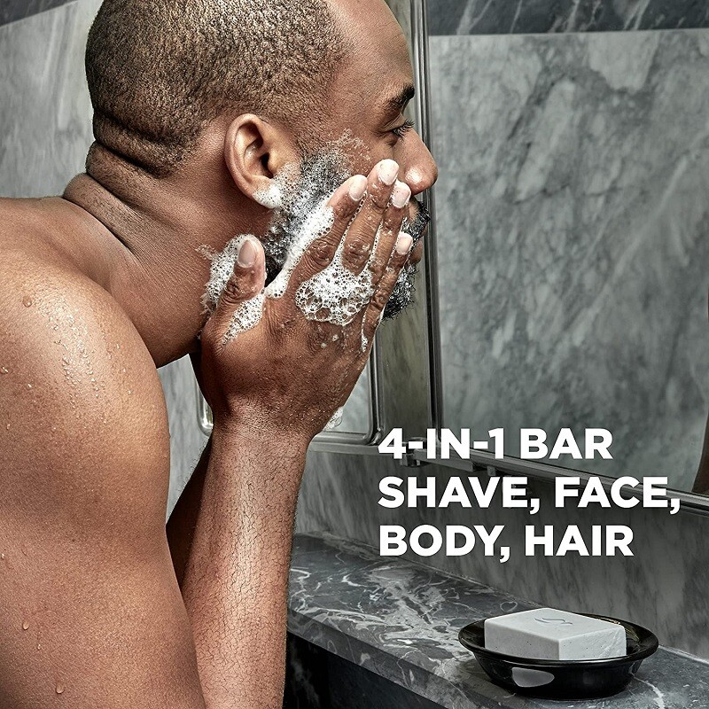 DOVE Mens Charcoal Soap Bar Clove Oil Exfoliating Body Face Hair Shave 5oz 4 Ct.