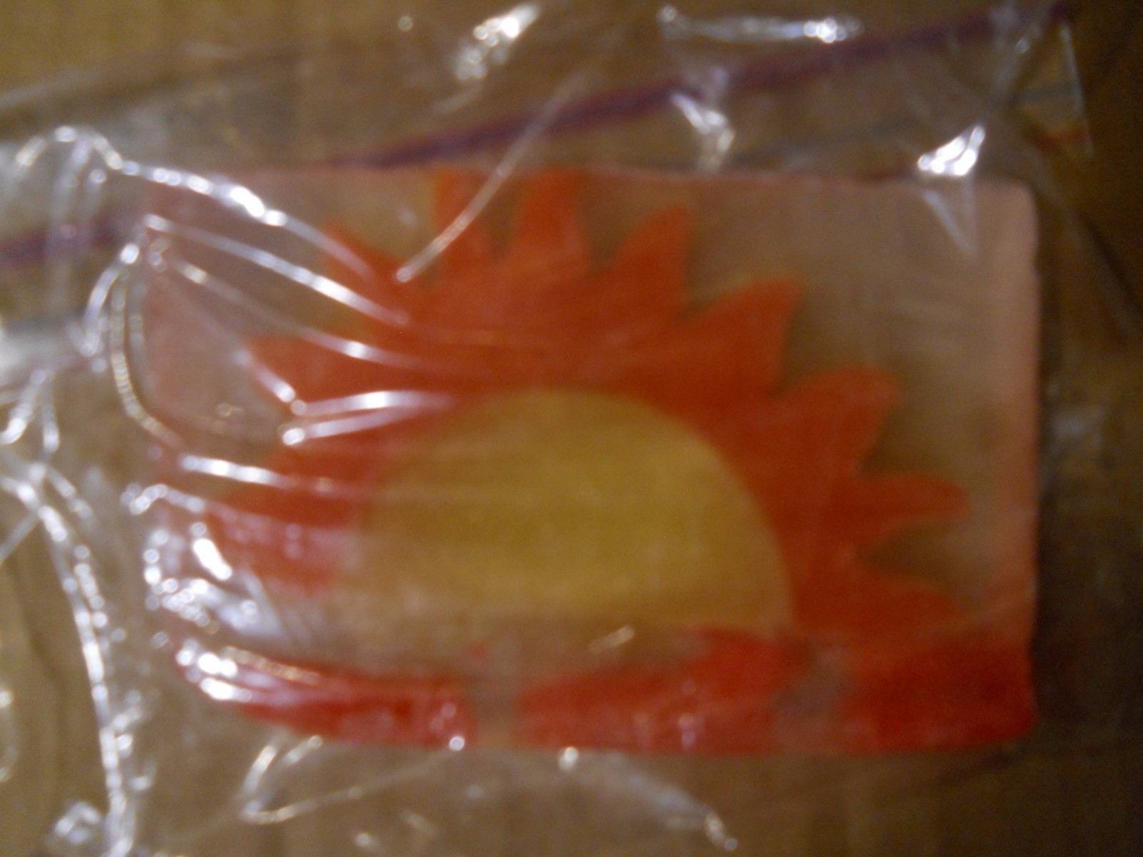 New Primal Elements End Cut Soap, Sunrise Sunset, Orange Yellow Red Sun 3.9 oz.