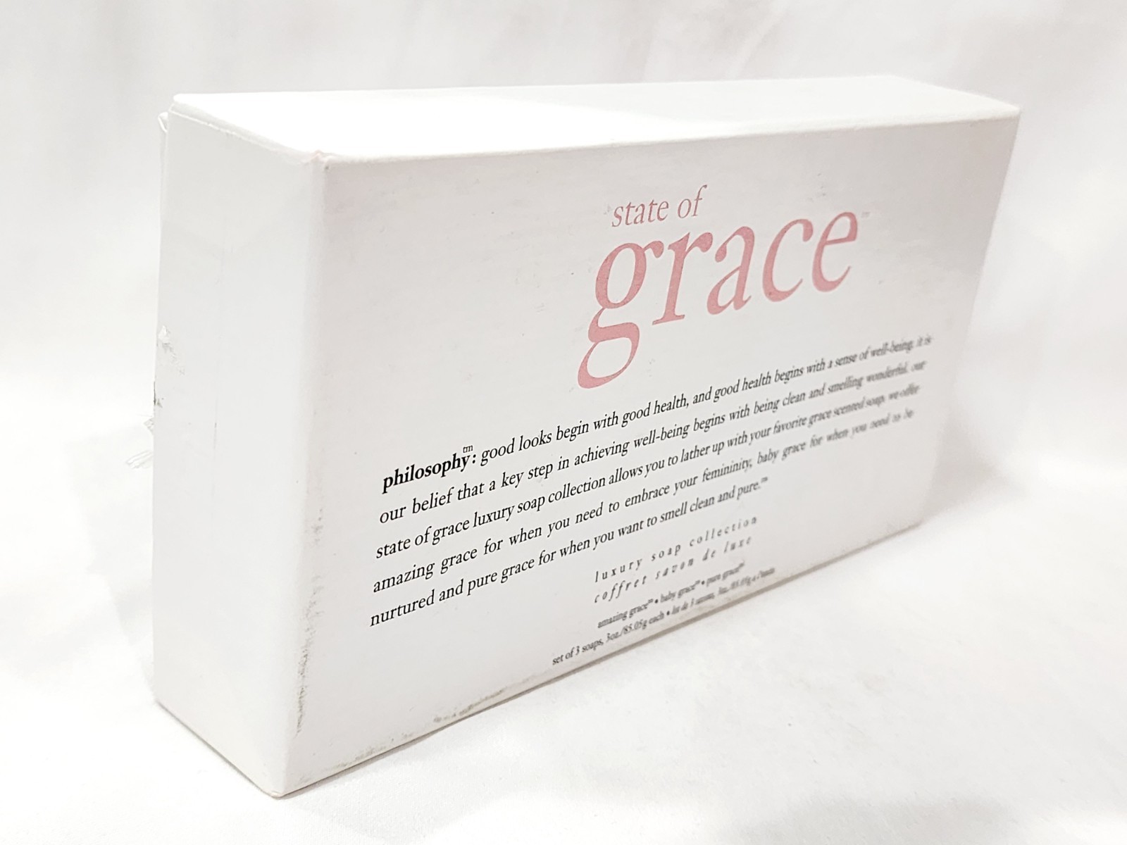 Philosophy State of Grace AMAZING BABY PURE Luxury Soap Bar Set 3 oz/85.05g New