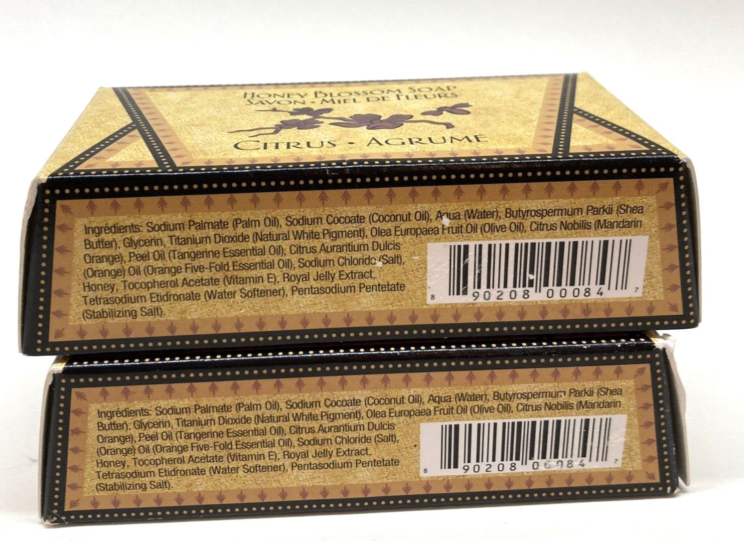 Honey House Naturals Honey Blossom Bath Size Soap Bar 6 Oz Citrus Set of 2