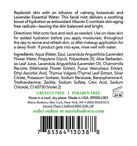 Mario Badescu Facial Spray with Aloe, Chamomile and Lavender(+3 Free Samples!)