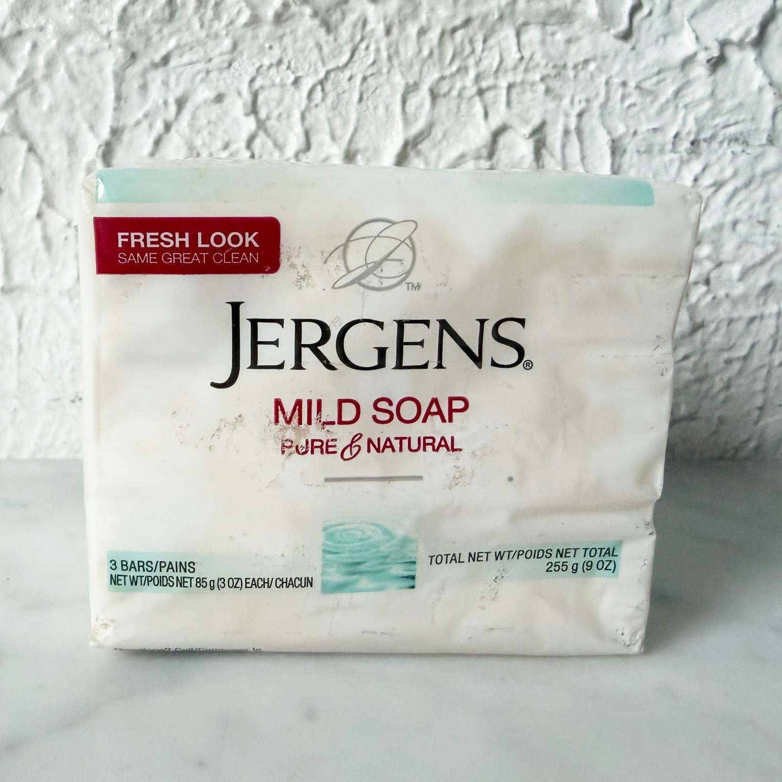 Jergens Mild Soap Pure & Natural Soap Package of 3 Bars 3 oz Each New Old Stock