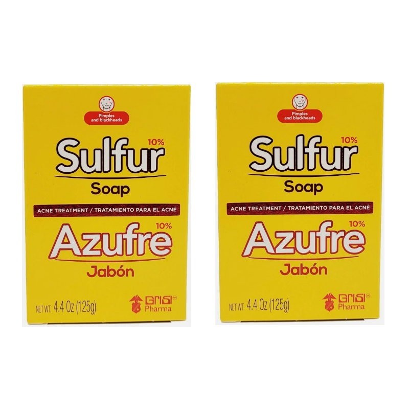 10% Sulfur Soap Bar for Deep Cleansing for Face & Body, Acne, Anti-Fungal 4.4oz
