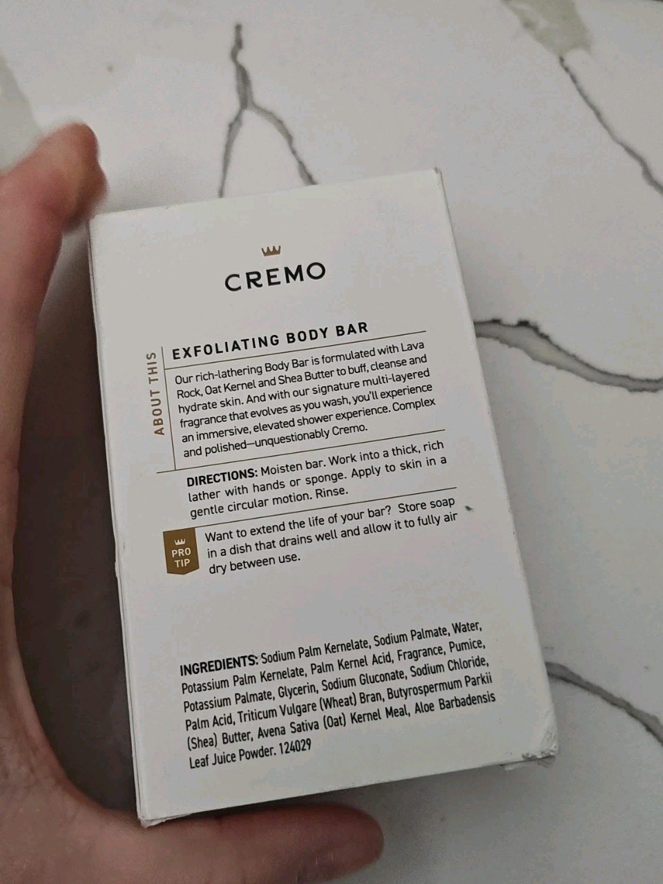 Cremo Bourbon & Oak Exfoliating Body Bar Soap 5 oz Lava Rock Shea Butter New