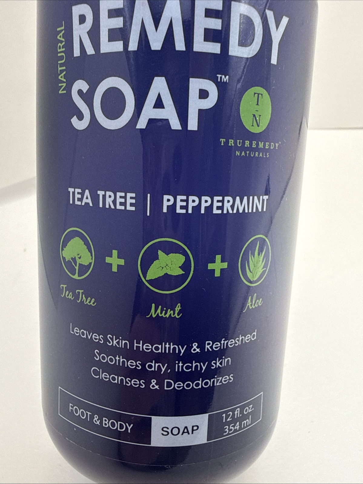 Truremedy Naturals Remedy Tea Tree Oil Body Soap Body Wash 12 oz Peppermint