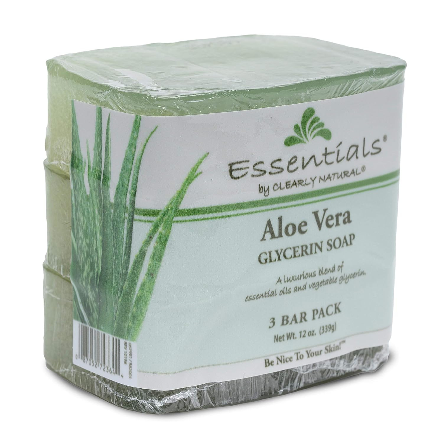 Glycerine Bar Soap, Aloe Vera, 12 Oz, 3 Count