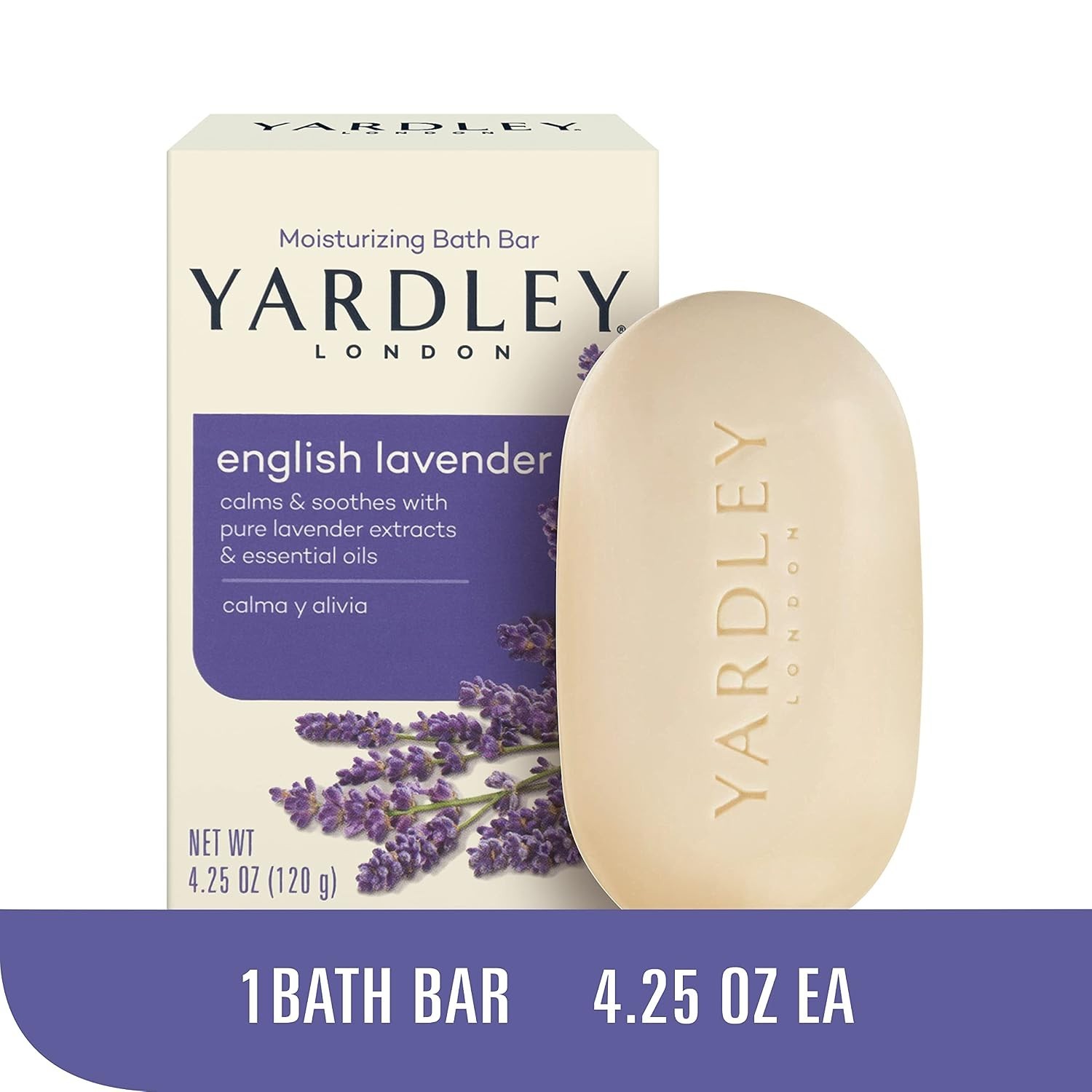 London English Lavender Essential Oils Soap Bar 4.25 oz 1 Pack