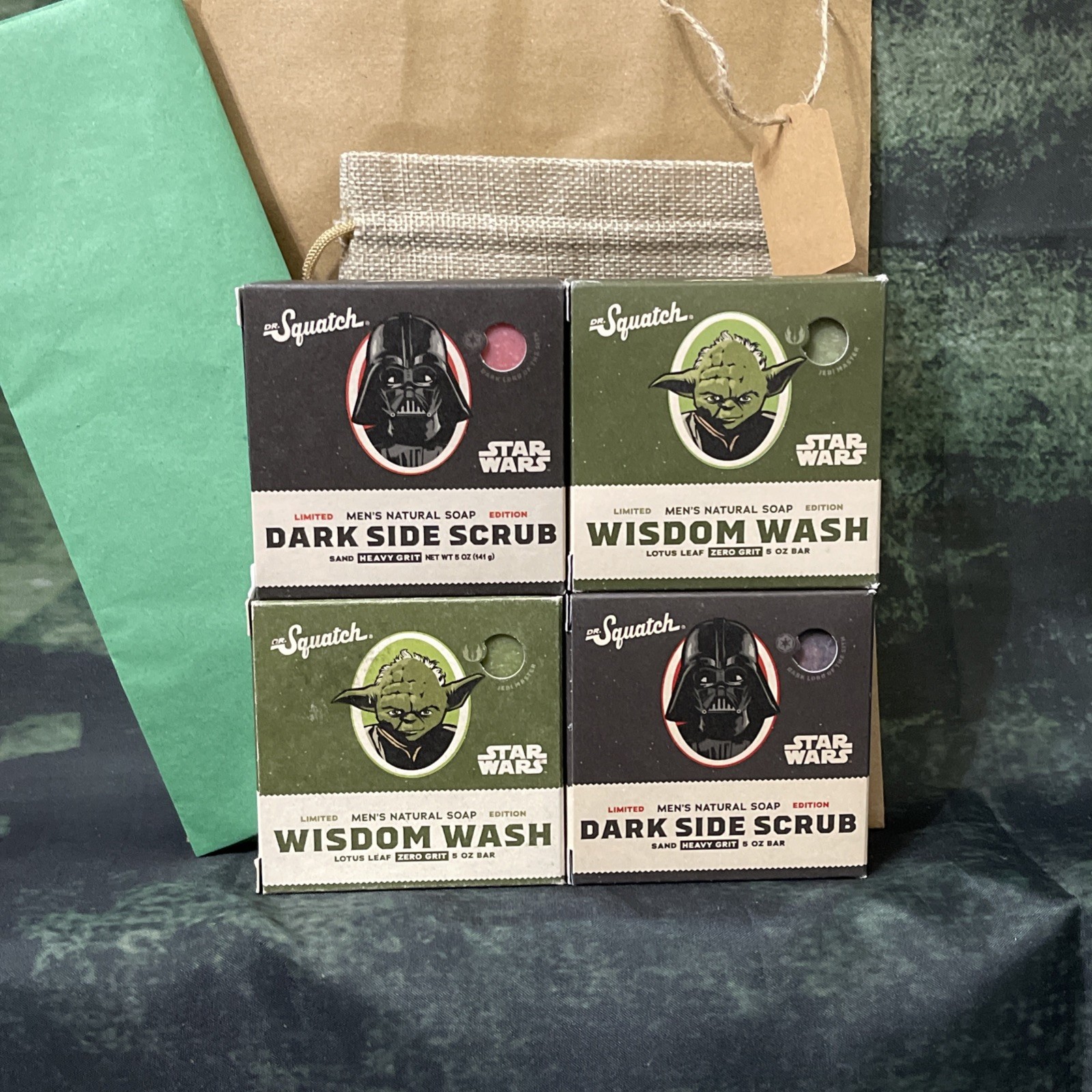 Dr. Squatch Star Wars soaps Great Mens Birthday gift Wisdom Wash Dark Side Scrub