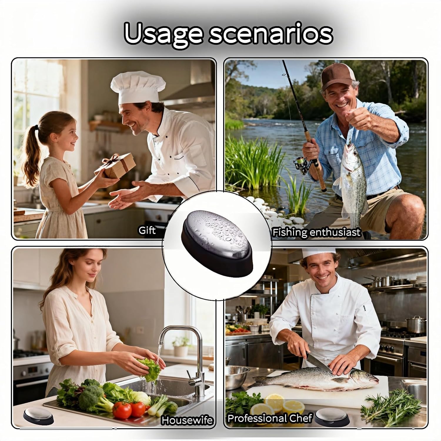 Chemical-Free Stainless Steel Soap Bar – Hand Odor Eliminator for Food Lovers