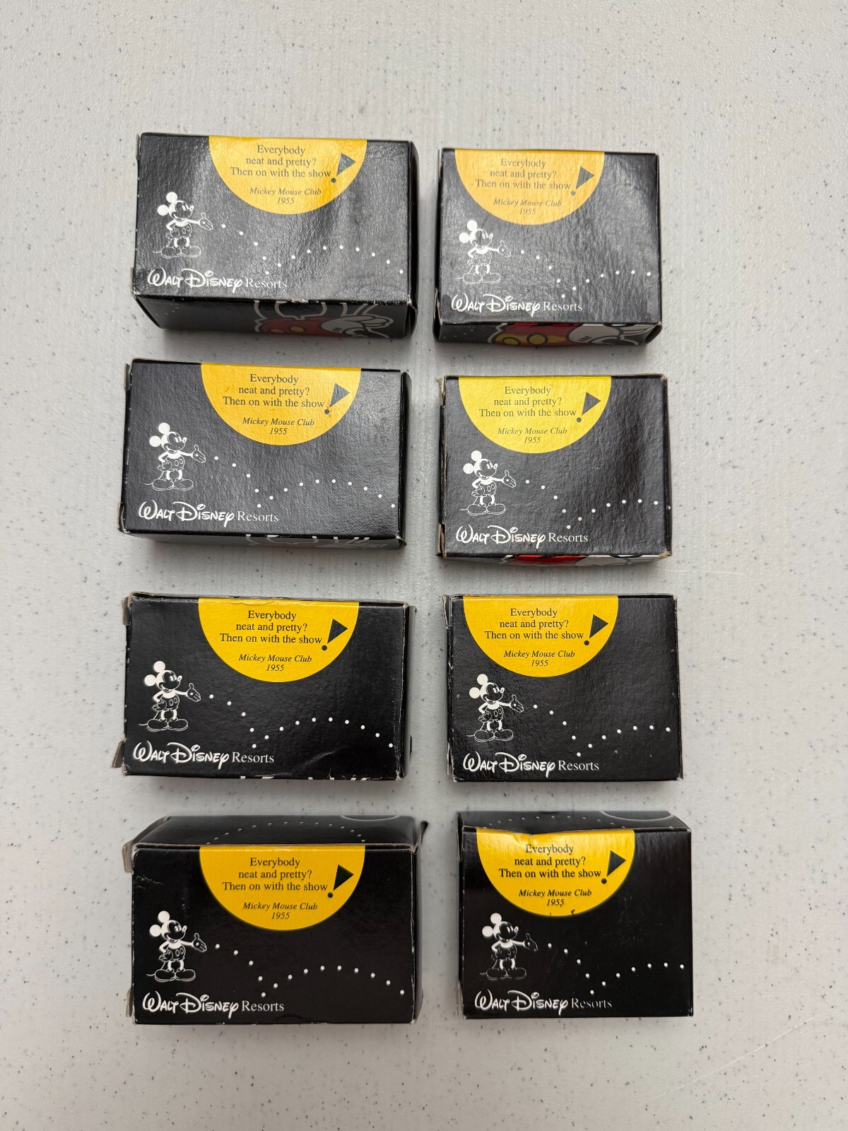 Walt Disney Resorts Lot Of ( 8) 4 Facial & 4 Bath Bar Soap Mickey Mouse 1955