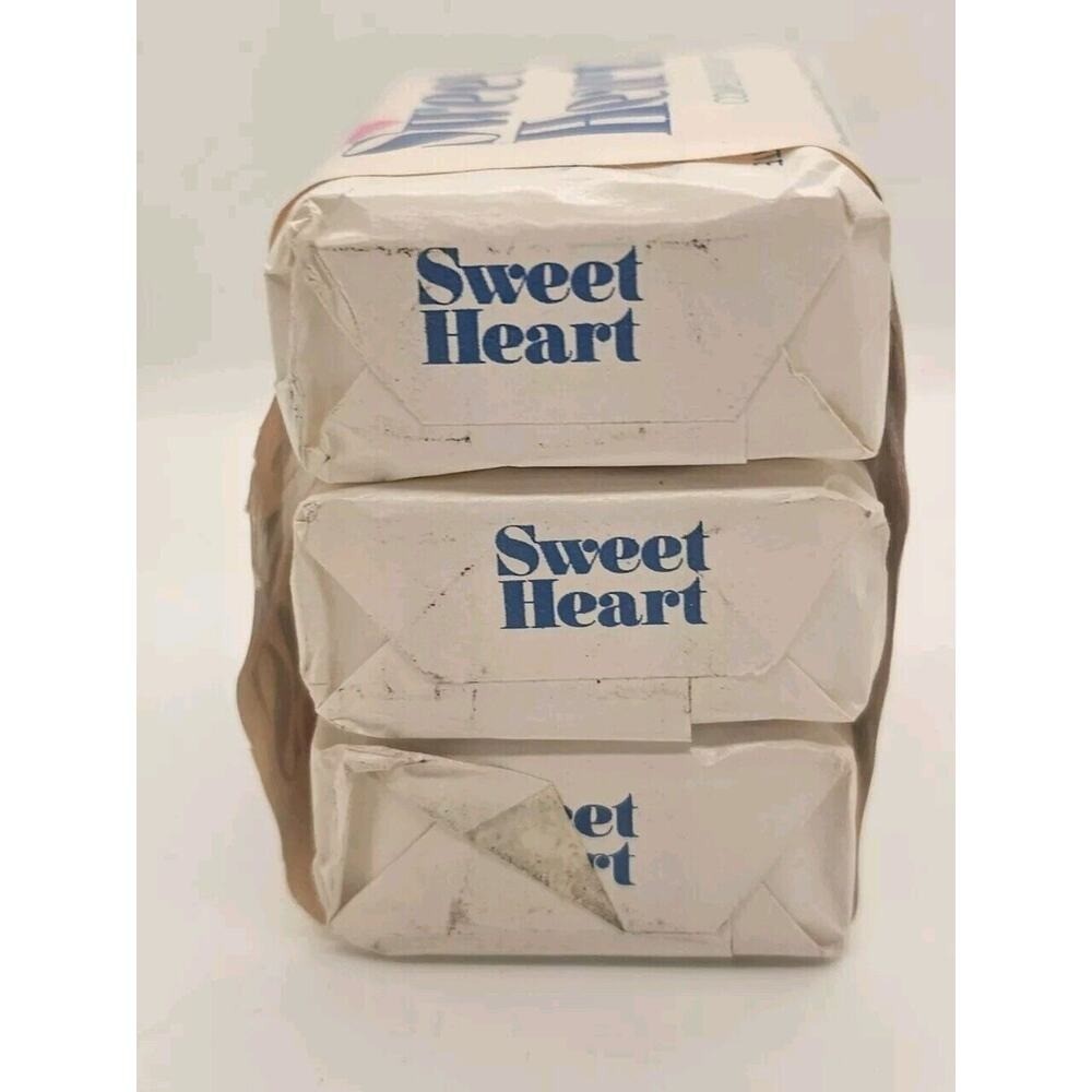 NOS Vintage Sweet Heart Complexion Bar Soap 3 Pack (9oz Total)