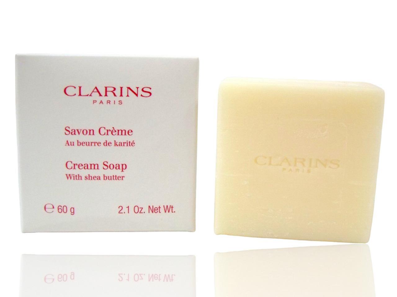 (4-Pack) Clarins Eau Dynamisante Cream Soap Bar w/ Shea Butter Travel Size 2.1oz