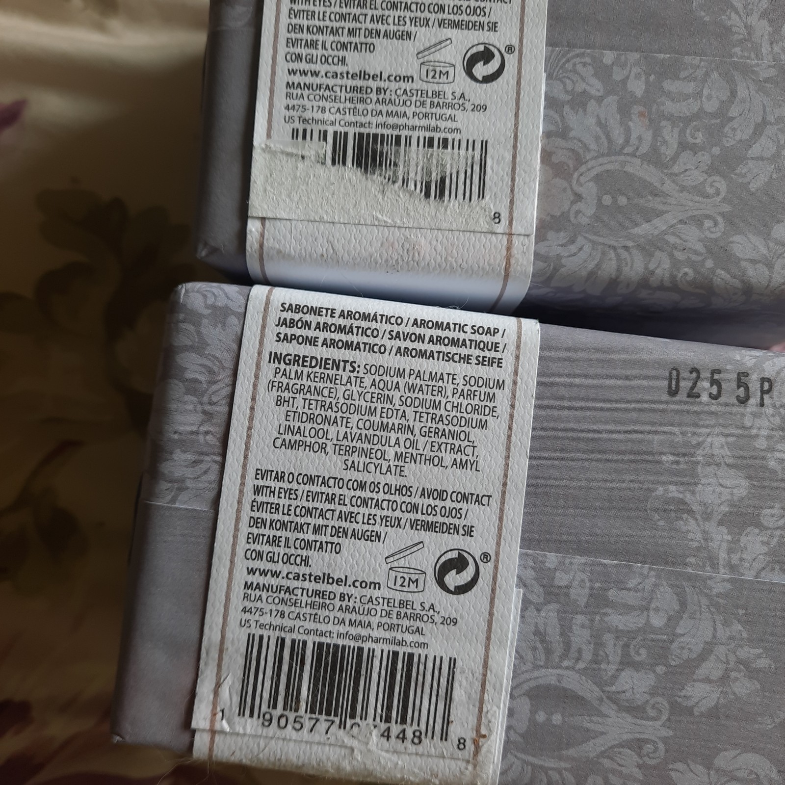 NEW CASTELBEL LTD Editions Lavender Scented Soap Lot 4x 7 Oz Bars 800g Portugal