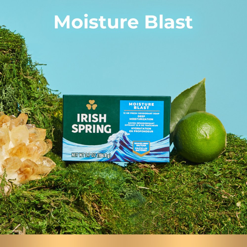 Bar Soap for Men, Moisture Blast Deodorant Bar Soap, 3.7 Oz, 12 Pack