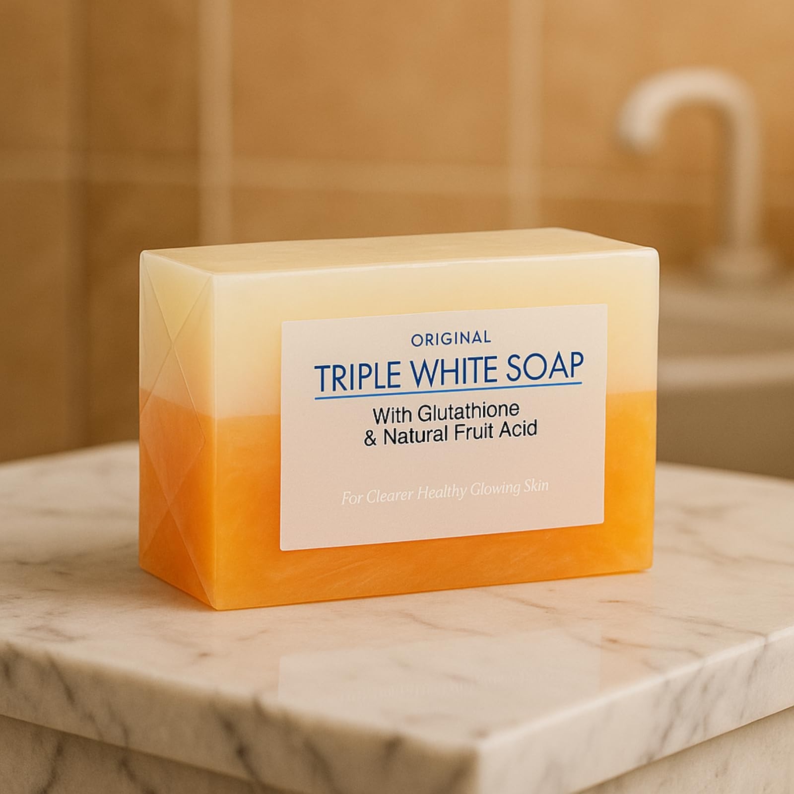 Original Triple White Soap w/ Placenta, Glutathione, 150g, 2 Bars