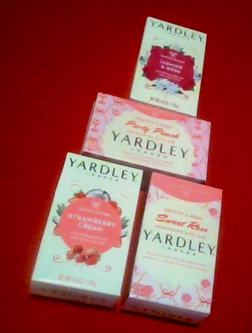 NEW YARDLEY 4-Limited Edition-Rose/RoseJasmine/Strawberry/Party Punch 4 oz Soaps