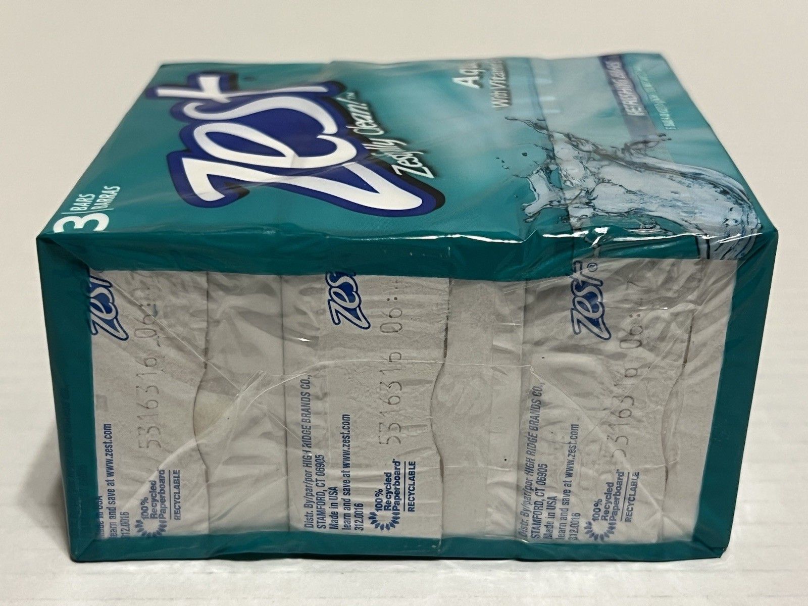 Zest Zestfully Clean Aqua With Vitamin E Refreshing 3 Bars 12 Oz Total New