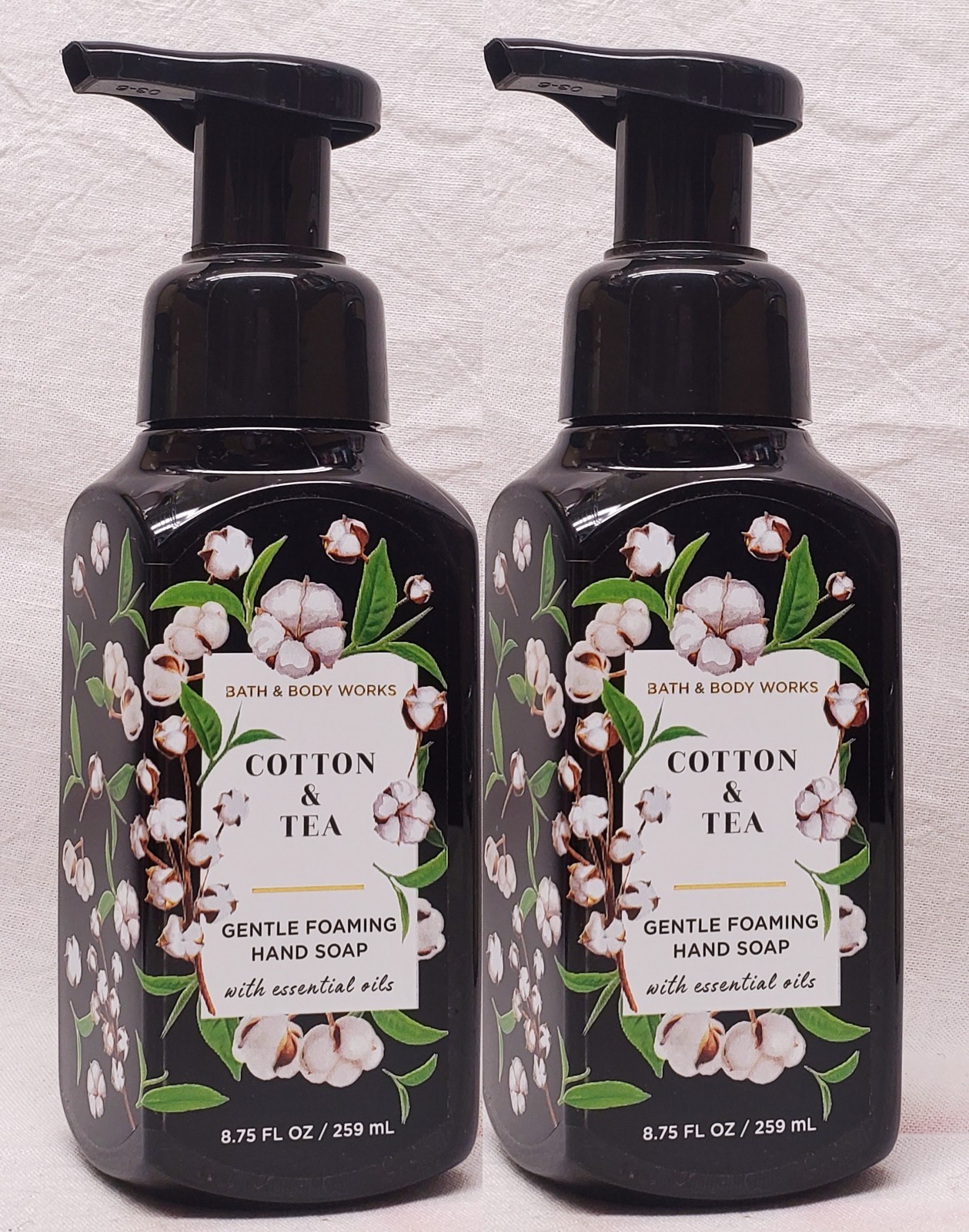 2 Bath & Body Works COTTON & TEA Foaming Hand Soap