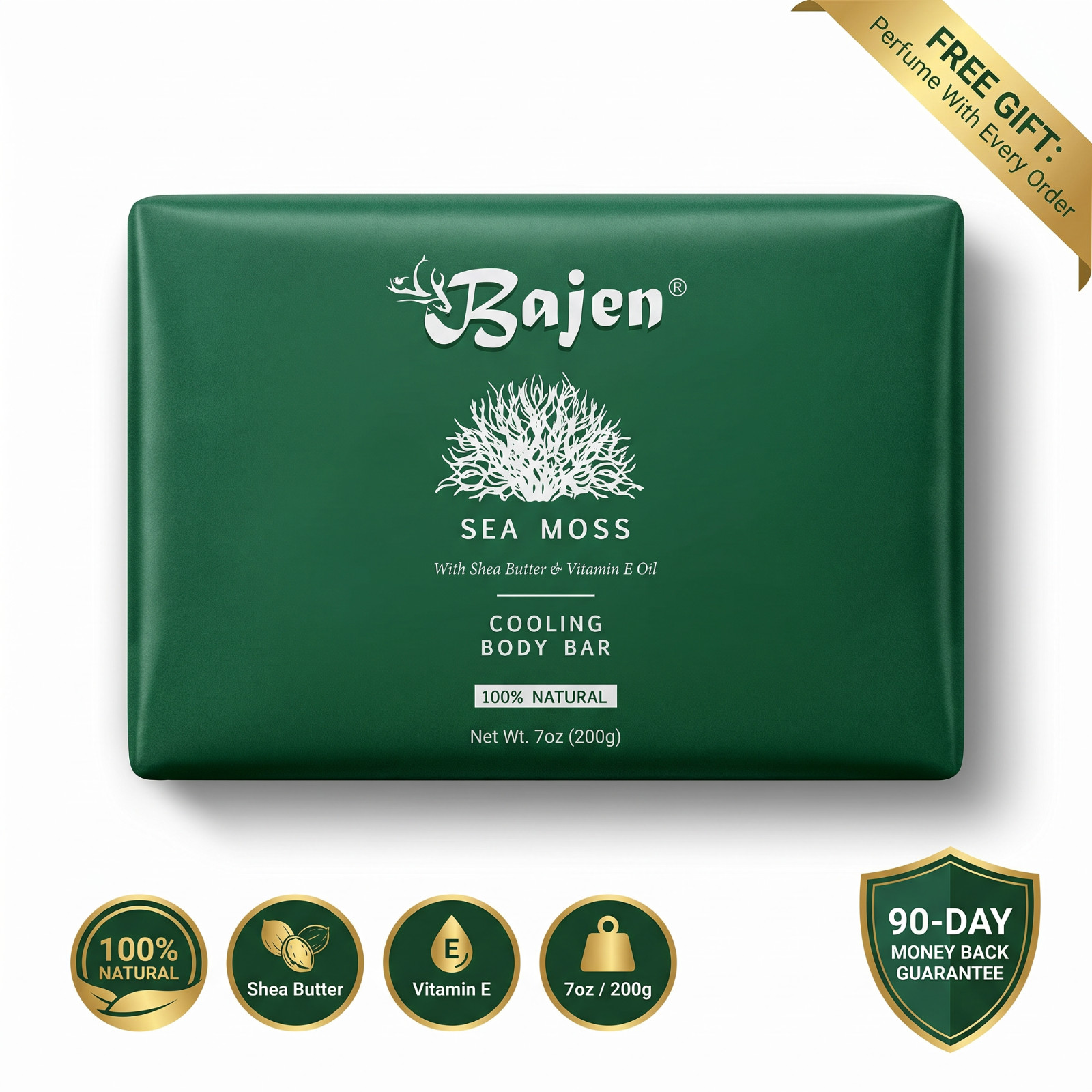 SEA MOSS COOLING SOAP BAR – Skin Softening Emollient Moisture Cell Health 7oz