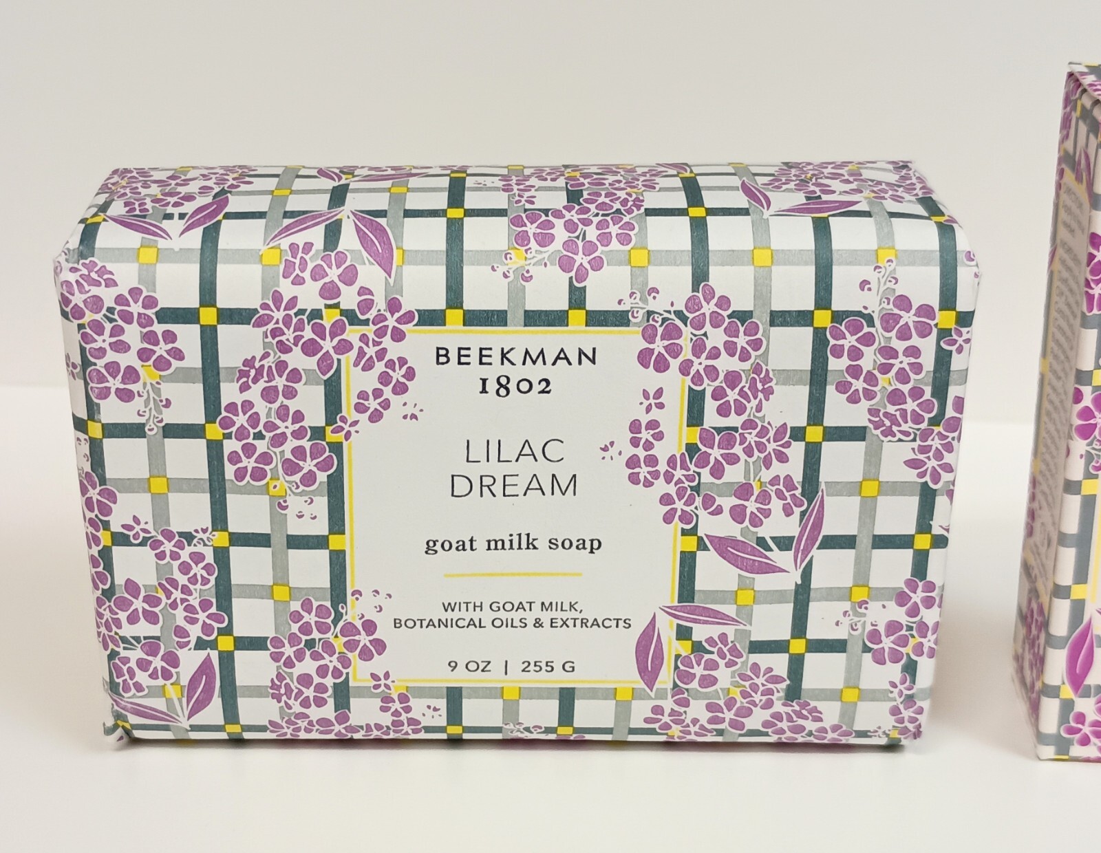 Beekman 1802 Goat Milk 9 oz Bar Soap + Lip Balm Set Lilac Dream NEW