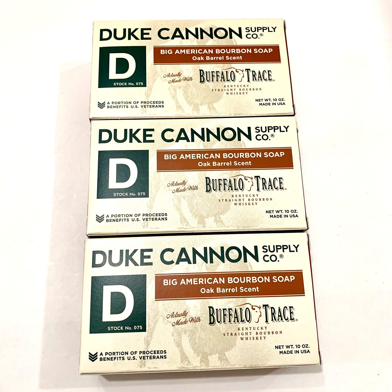 3-Pack Duke Cannon – Big American Bourbon Soap – Brown Brick of Soap FREE SHIP!!