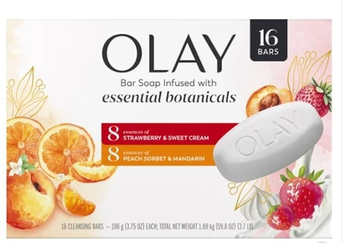 Olay essential Botanical Bliss Bar Soap – 16 Pack (3.75 oz each) total 3.7 LB
