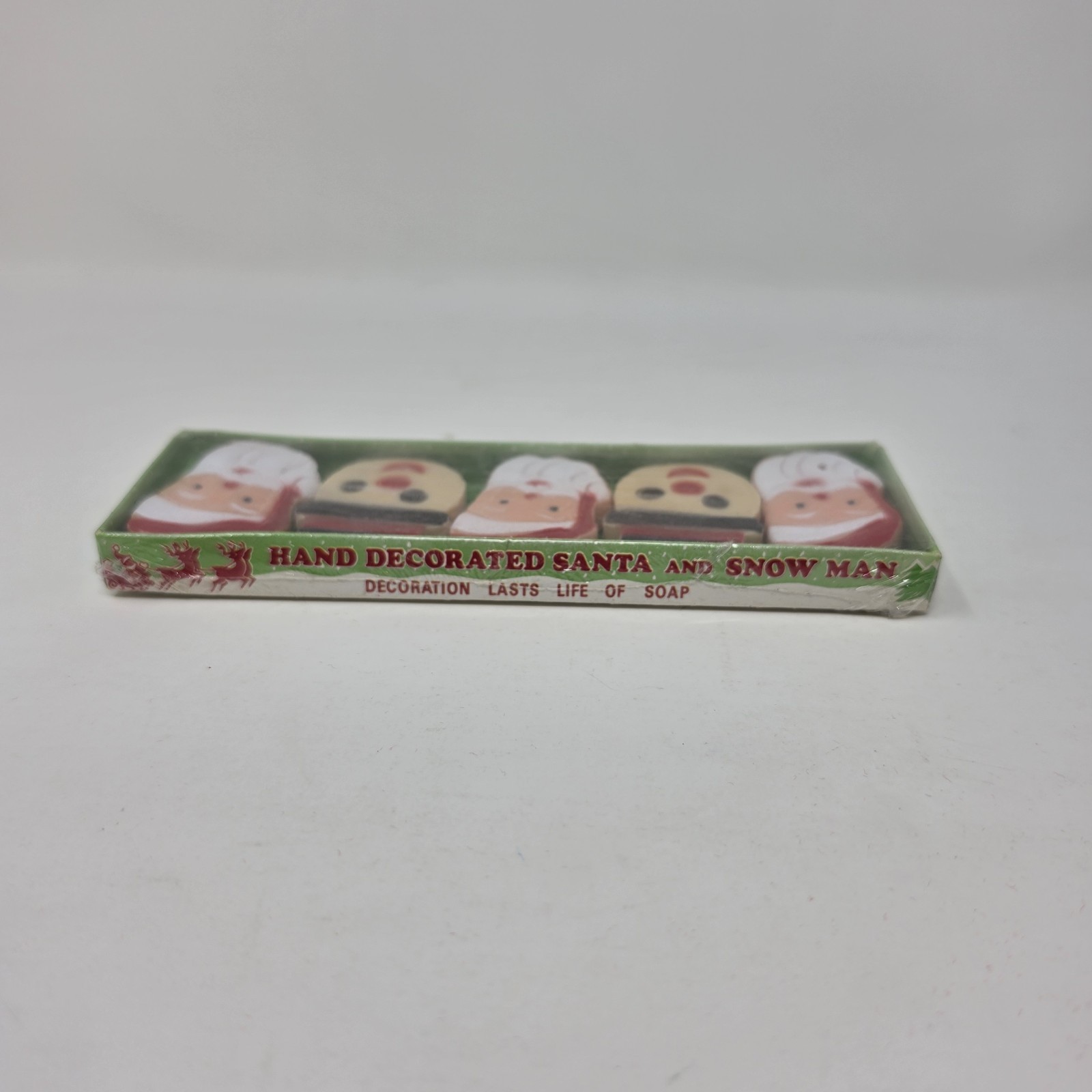 NOS 1977 Vintage Christmas Decorative Soap Santa Snowman