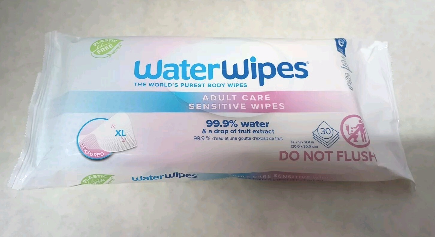 3 Adult Care Wipes, Extra-large 99.9% Water Based Wipes,Unscented Hipoallergenic
