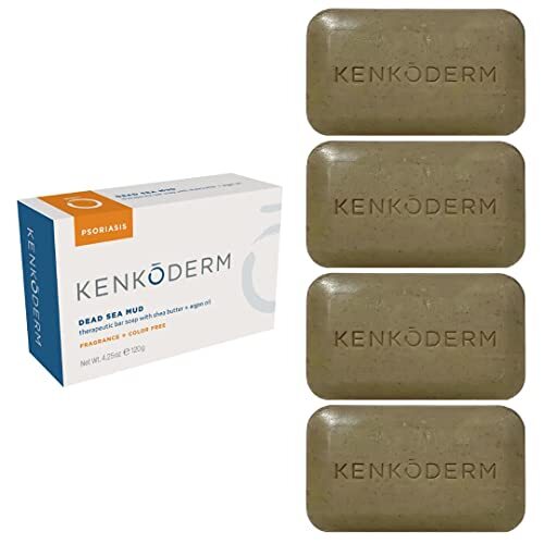 Kenkoderm Psoriasis Dead Sea Mud Soap with Argan Oil & Shea Butter 4.25 oz | …