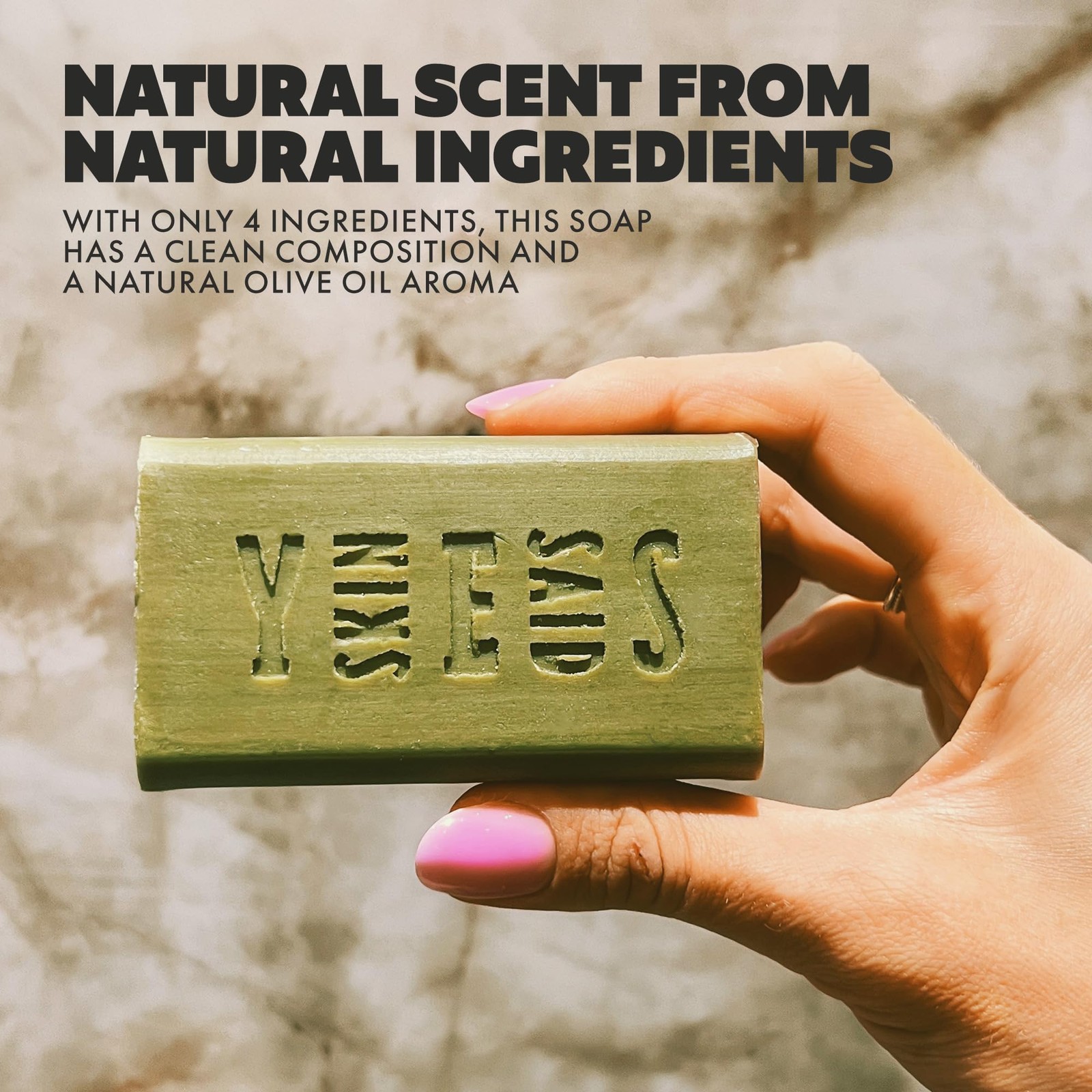 Skin Said Yes Olive Oil Bar Soap 8 Pack | Made 7.2 Ounce (Pack of 8), Green