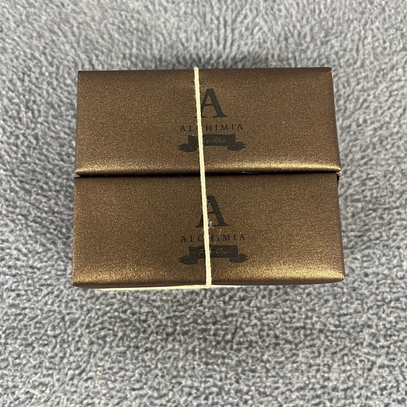 Alchimia Tobacco Soap Men 250g 2pk Brown Vegetable Bar Made in Italy Luxury Bath