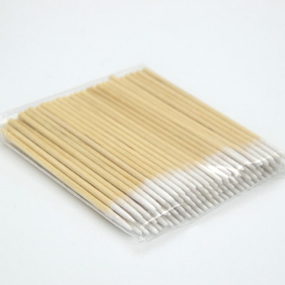 100Pcs Cotton Swabs Swab Q-Tips 3″ Long Wood Wooden Handle Cleaning Applicators